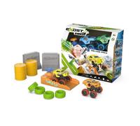 Exost Monster Smash Pack de 2 minicoches de fricción de 8 cm con propulsor y Otros Accesorios, Juguete Coleccionable 5 años, Color Booster Duo (Silverlit 20657)