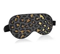 Exotic Animal Leopard Print Sleep Mask Lightweight Soft Breathable Eye Mask with Adjustable Strap Blackout Eye Mask for Women Men for Travel Night Sleeping