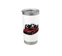 Exotic Car Racing Turbo Race Speed Flag Kids Boys Mens Vaso térmico de acero inoxidable de doble pared