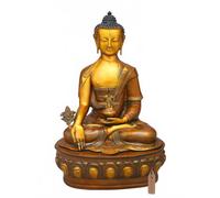 Exotic India Lord Buddha Medicine - Estatua de latón curativo de Buda Murti para decoración espiritual del hogar y decoración offiec
