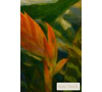 Exotic Speckled Leaf Oil Painting Notebook: Vibrant Green and White Botanical Art Journal for Creative Expression and Daily Notes