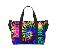 Exotic Tribe - Bolsas de viaje para mujer, estilo teñido anudado, duraderas, para viajes nocturnos, color negro, talla única