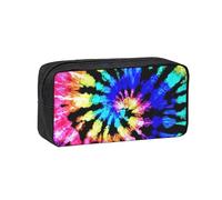 Exotic Tribe - Estuche grande con estampado de teñido anudado de gran capacidad, estuche duradero para lápices, bolsa de papelería para maquillaje de viaje