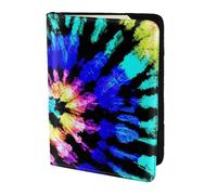 Exotic Tribe - Soporte para pasaporte con estampado de teñido anudado, artículos esenciales de viaje, cartera antirrobo para tarjetas y pasaportes, tamaño para adaptarse a todos los pasaportes