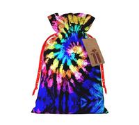 Exotic Tribe Tie Dye Style Printing Práctica Bolsa de Navidad con cordón, 4.7 x 6.9 pulgadas para Navidad Halloween