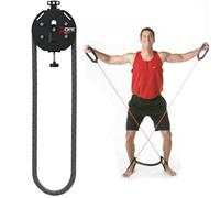 ExoticaBlend Entrenador de Cuerda Sin Fin, Sistem-a de Poleas con Resistencia Ajustable, Equipo de Entrenamiento con Cuerda de Tracción para Fitness Black