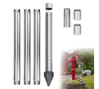ExoticaBlend Kit de Perforación de Pozos de Agua, Punta de Acero Inoxidable de 1-1/4" para hincado, Punta Filtrante con Malla de Calibre 60, Tuberías Nowaterpump-4m