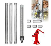 ExoticaBlend Kit de Perforación de Pozos de Agua, Punta de Acero Inoxidable de 1-1/4" para hincado, Punta Filtrante de 36" con Malla de Calibre 60, Tuberías Withwaterpump-4m