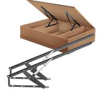 ExoticaBlend Mecanismo Elevador de Cama Eléctrico de Acero con Control Remoto, Capacidad de Carga de 600 Kg, Bisagra de Soporte para Cama Box y Base de Diván con Muelles (Juego de 2) Black-80cm