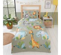 Exótico Animales Funda Edredón Individual Juego Rumble en La Selva Niños 2-in-1