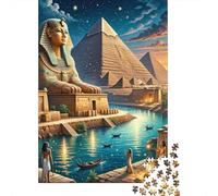 Exótico Paper Rompecabezas 1000 Piezas Egipto Antiguo para Adultos Educativo faraón Puzzle Papel decoración Pared 52x38cm/1000pcs
