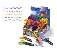 Exp 24 tijeras escolares dentadas 13 cm faibo