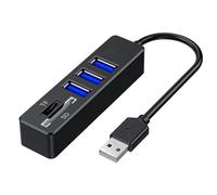 Expador De Interfaz De Computadora, Adaptador Multiport USB, Adaptador Multipuerto, Diseño Compacto Y Ligero, Soporte De Dispositivos Múltiples, 8.5x2cm/3.35x0.79 Pulgadas Para El Lector De Tarjetas D