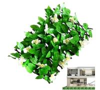 Expandable Artificial Privacy Fence, Greenery Garden Panel with Faux Leaves, Adjustable Decoration for Balcony, Indoor Outdoor Wall, Stair, Living Room Decoration, 1 Piece