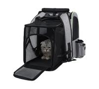 Expandable Cat Backpack, Portable Breathable Pet Carrier, Foldable Puppy Travel Bag For Outdoor Adventures, Motorcycle, Camping, Hiking, Comfortable, 24.41x13.39x16.93 In