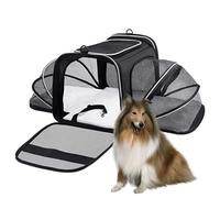 Expandable Cat Carrier, Cat Travel Bag, Pet Carrier Bag, Dog Travel Carriers Expandable and Portable Cat Travel Carrier For Easy, Stress Pet Transportation and Safe Travels