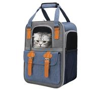 Expandable Pet Carrier Backpack, plegable Backpack for Pets, Ventilated Design Travel Bag, Lightweight Hiking, Traveling, Cycling, Walking, 11.81x8.27x15.75 pulgadas, Blue, Green,