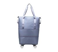 Expandable Travel Bag, Wheeled Travel Luggage, Lightweight Tote Bag with Smooth Rolling Wheels and Spacious Design for Weekend Trips, Business Traveling, Or Vacations, azul, Se référer au descriptif