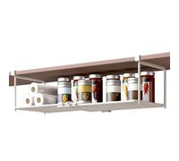 Expandable Wardrobe Lower Shelf Shoe Rack - Adjustable Storage Organizer | Tool Free Installation Metal Hanging Shelf | Sturdy For Sneakers Flats Casual Shoes - Space Saving Closet Extender - Under Cl
