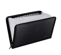 Expanding - Carpeta organizadora de documentos (tamaño A4, 25 bolsillos, cierre de cremallera, con revestimiento de silicona), resistente al fuego y al agua