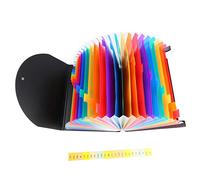 Expanding File Folder 24 Pockets Colorful Tabs Quick Access Accordian File Bag A4 Size Colored for Documents Office