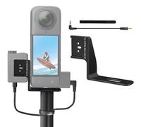 Expansión de micrófono para Insta360 X5 Soporte de zapata fría para DJI Mic Mini Receptor Adaptador de montaje de micrófono de audio para Insta360 X5 Accesorios con cable de audio