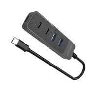 Expansor de adaptadores USB C de velocidad rápida con USB 3.0 USB 2.0 y dos puertos tipo C para periféricos de computadora, concentradores USB multifuncionales