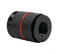 Expansor de auriculares de bicicleta para horquillas de fibra de carbono | Tubo de dirección de 28,6 mm | Tuerca de suspensión de aleación de aluminio CNC ultraligera | Negro | Inserto de expansión
