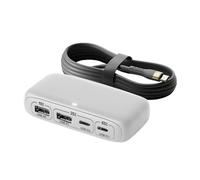 Expansor de concentradores tipo C con suministro de energía total de 100 W, 4 puertos (2 USB C + 2 USB), estación de carga rápida de 480 Mbps de transferencia de datos