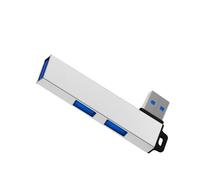Expansor de concentradores USB 3.0 de aleación de aluminio con 3 puertos USB para dispositivos Windows, Linux y Android, transferencia de datos estable, adaptador USB portátil