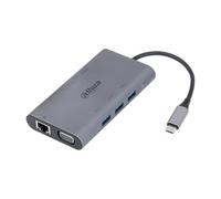 Expansor de entrada USB, con carcasa USB tipo C, 3 salidas USB 3.0, 1 salida HDMI, 1 salida de alimentación USB, 1 LE - DH-TC39