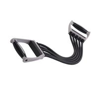 Expansor de Pecho 150lb Negro para Entrenamiento de Torso | Gomas Elasticas Musculacion, Banda Elastica, Equipo Fitness, Resistencia Ajustable, Uso Interior