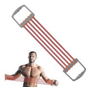 Expansor de pecho, expansor de pecho para hombres - 5 bandas de estiramiento ajustables de primavera Expansor de pecho - Ropas elásticas, dispositivo de entrenamiento de brazo de camilla de mano po
