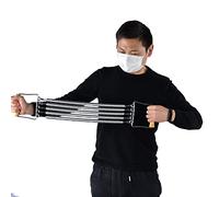 Expansor de Pecho, Mango de Madera, Expansor de Pecho con Alta Elasticidad, Desarrollador de Resorte Extraíble, Entrenamiento Físico Muscular en el Hogar