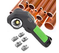 Expansor de Tubos de Cobre excéntrico, Herramienta eléctrica de abocardado Manual con iluminación de Funcionamiento y Pantalla de Potencia para reparación de electrodomésticos y conexión de tuberías
