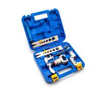 Expansor de tubos, VFT-808-MIS - Herramienta de escariador métrico for reparación de refrigeradores y aire acondicionado con abocardador excéntrico, juego de expansores de tubos de latón