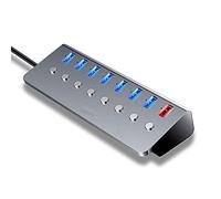 Expansor multifunción, transmisión de alta velocidad, multipuerto, USB 3.0, divisor de concentrador para consola portátil, impresora, 8 puertos, USB 3.0, multiinterfaz, transferencia rápida de datos