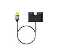 Expansor Multifunción USB 4 en 1, Adaptador Ethernet USB, Tarjeta de Red USB A USB RJ45 LAN, Tarjeta de Audio/Sonido USB A 3,5"