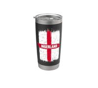 Expat Inglés St Georges Day La Bandera Inglaterra Divertida Vaso térmico de acero inoxidable de doble pared