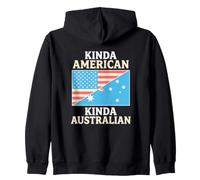 Expatriado un Poco Americano Un Poco Australiano Dual CHeritage Sudadera con Capucha