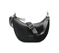 Expatrié Bolso Bandolera Mujer Negro - Lea Medium - Half Moon Bag - Riñonera de Media Luna - Bolso de Hombro Redondo de Piel Vegana - Repelente al Agua