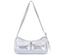 Expatrié Bolso Bandolera Mujer Plata Metálica - Electra - Elegante Bandolera para Fiesta y Ocio - Bolsa Pequeña con Correa Ajustable - Bolsos Estética Mujeres