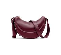 Expatrié Bolso de Hombro Mujer Burdeos - Livia - Half Moon Bag - Bolso Bandolera con Diseño de Media Luna - Cuero Vegano - Repelente al Agua