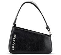 Expatrié Bolso de Hombro Mujer Negro - Georgia - Bolso Bandolera Asimétrica - Bolsa de Mano Pequeño para el Día y la Noche - Y2K Bolso Vintage de Cuero Vegano - Correa Ancha para el Hombro