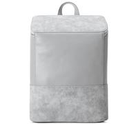 Expatrié Mochila Mujer Gris - MALOU - Bolso Mochila de Cuero Vegano para Universidad, Trabajo, Viajes - Con Compartimento para Portátil - Repele el agua