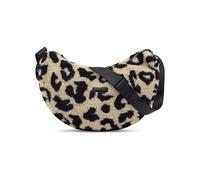 Expatrié Moon Bag Mujer - Leni - Bolso bandolera de peluche suave - Teddy Crossbody Bag con forma de media luna - Con correa ajustable y anillas en forma de D para sujetarlo al cochecito