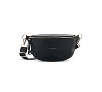 Expatrié Riñonera Mujer Negro - Alice Medium - Bolso Canguro de Cuero Vegano para Festivales, Viajes y Todos los Días - Bolsa de Cintura Elegante - Repelente al Agua