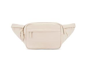 Expatrié Riñonera Mujer Beige Cuero PU - Justine - Bolso Cruzado para Viaje y Deportes - Bolsa de Cintura - Correa ajustable para el Hombro - Resistente al Agua