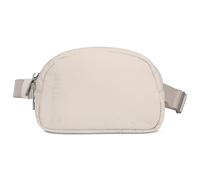 Expatrié Riñonera Mujer Beige - Milly - Bolsa de Cintura de Nylon - Bandolera Pequeña en Diseño de Plumón con Hebilla Metálica - Puffer Bag para Festivales y Viajes - Crossbody Waist Bag