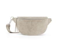 Expatrié Riñonera Mujer Crema - Alice Small Suede - Bolso Canguro de Cuero Vegano para Festivales, Viajes y Todos los Días - Bolsa de Cintura Elegante - Repelente al Agua